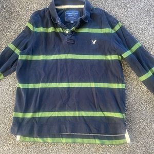 American Eagle Men’s Long Sleeve Polo - Size: Large